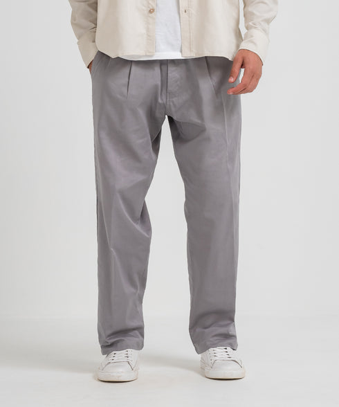 Men's Twill Pleated Pants
